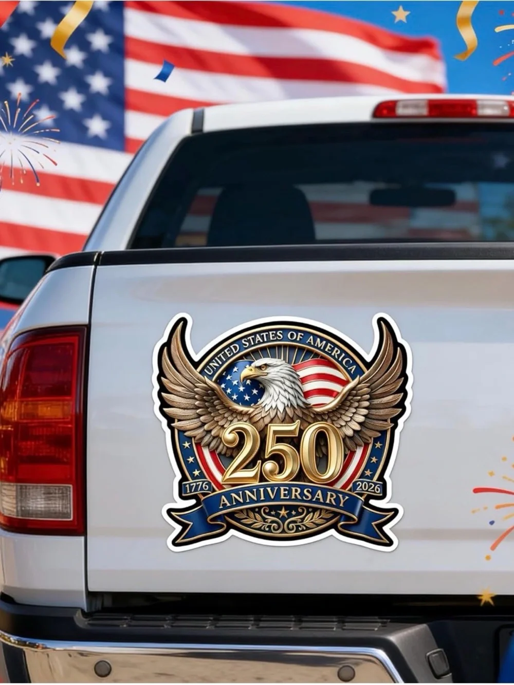 250th Anniversary Eagle Emblem Patch - Patriotic Gold & Blue
